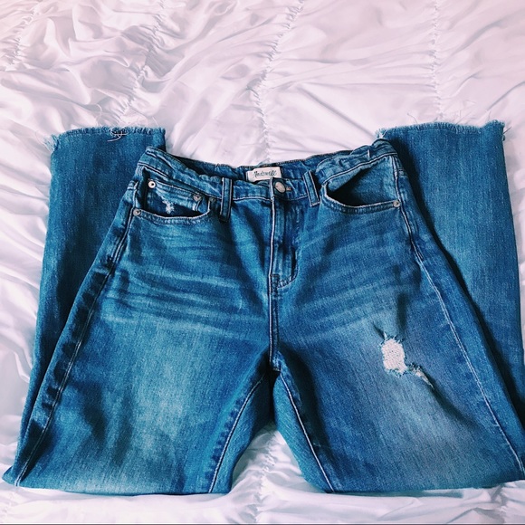 Madewell Denim - MADEWELL HIGH RISE SLIM BOYJEAN DISTRESSED
